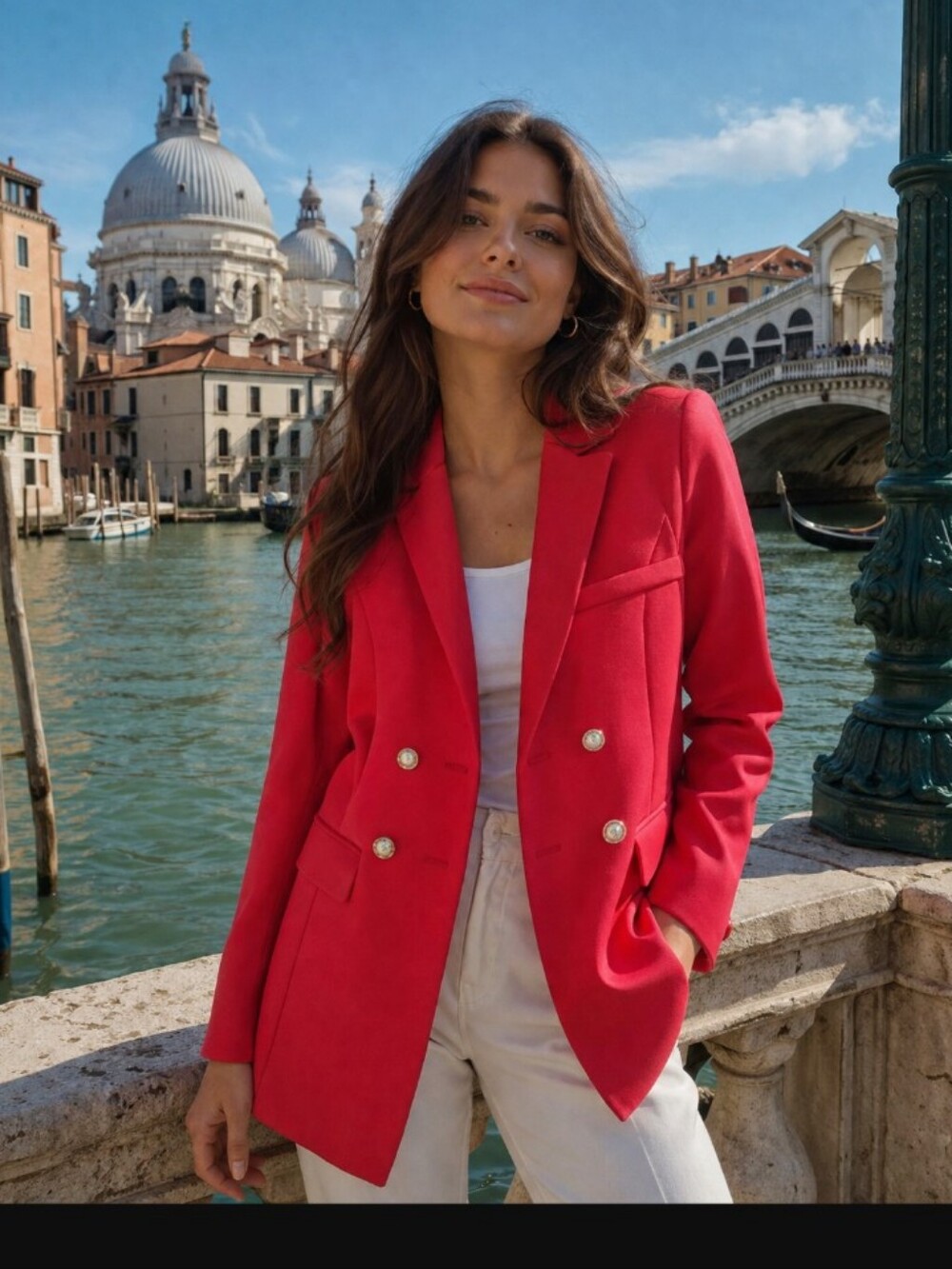 Thirty Thirty Red Double-Breasted Women's Blazer. Never Worn. Offers Welcome!